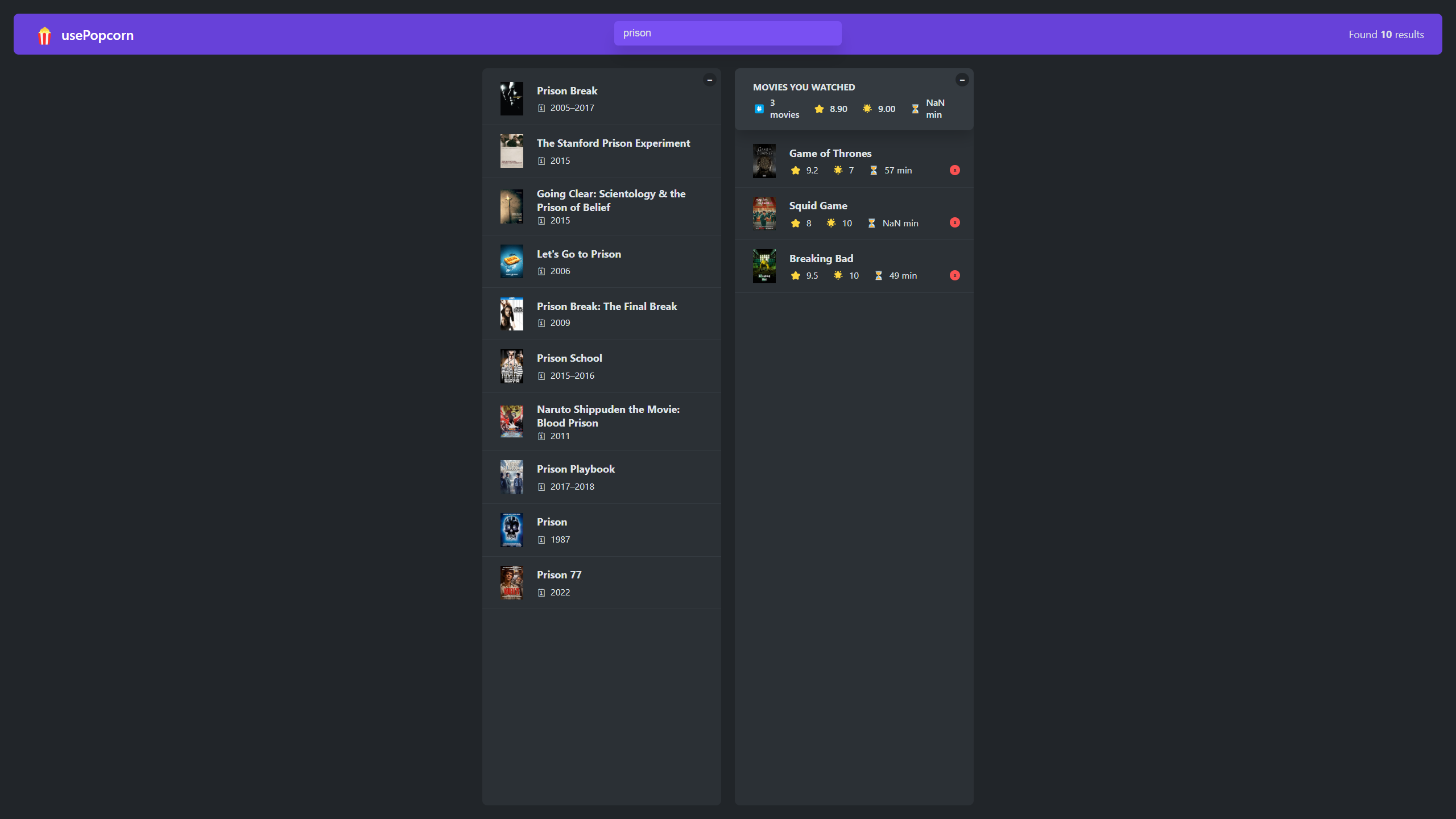 project screenshot
